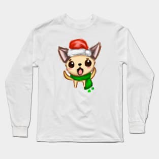 Cute Chihuahua Drawing Long Sleeve T-Shirt